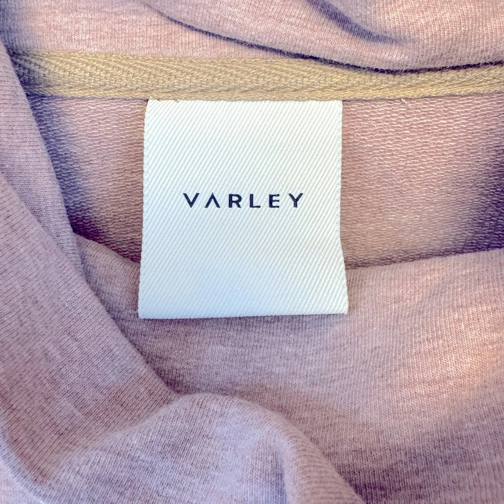 VARLEY Atlas Zip-Detailed Mélange Cotton-Blend Jersey Sweatshirt. Large. Rose. - Picture 8 of 10